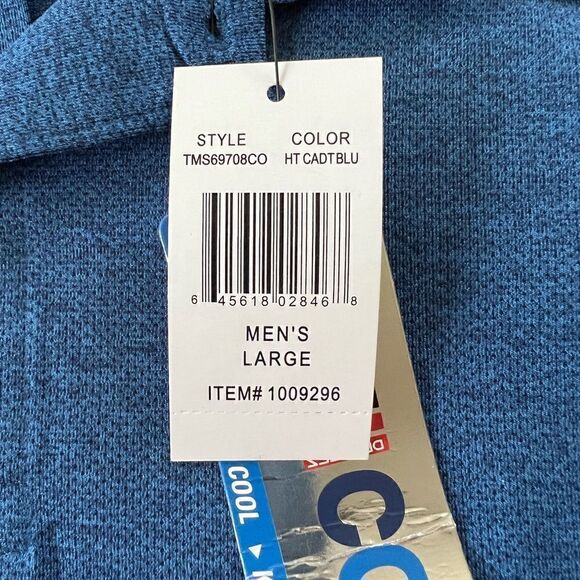 NWT! 32 Degrees Cool Heather Blue Polo Tee Large - Picture 7 of 7